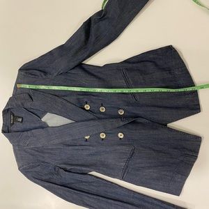 White House Black Market Denim Blazer Jacket, size 2